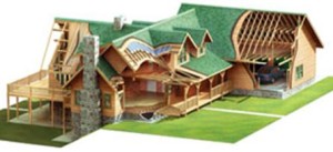 High Peaks Log Homes, finish materials log home package